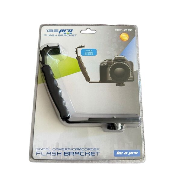 132 Pro Other - Be-Pro Heavy Duty Photography L‎ Bracket with 2 Flash Shoe Mounts